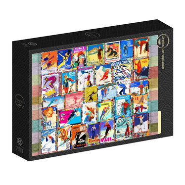 Grafika Ski Stamp Posters palapeli 1000 palaa