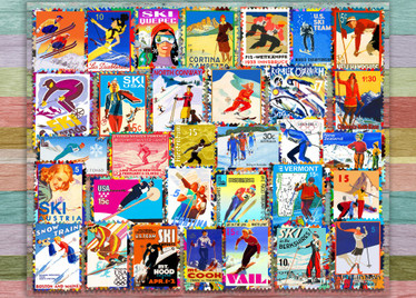 Grafika Ski Stamp Posters palapeli 500 palaa