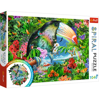 Trefl Spiral Puzzles - Tropical Animals palapeli 1040 palaa