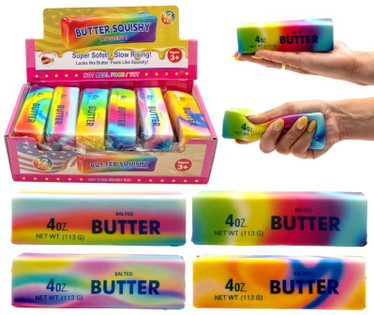 Butter Squishy Rainbow Fidget-Pehmeä Voipala Stressilelu