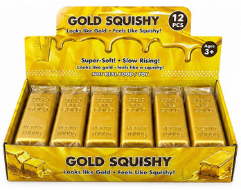 Squishy Gold Bar kultaharkko fidget lelu