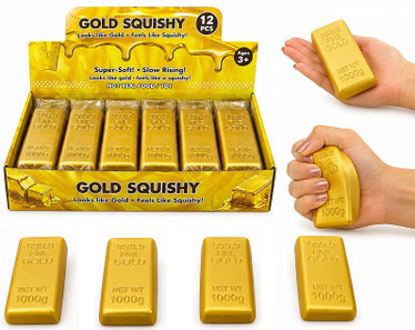 Squishy Gold Bar kultaharkko fidget lelu