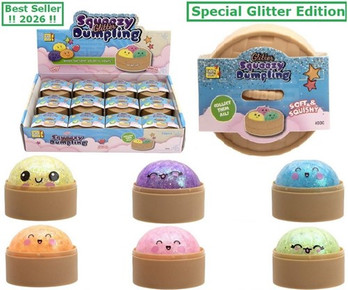 Squeezy Special Edition  Glitter Dumpling – Puristeltava Squishy yllätyslelu 5,5cm 