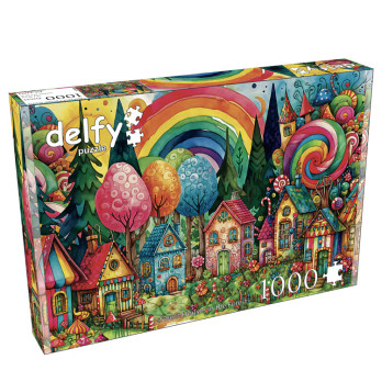 Delfy Sweet houses in the forest palapeli 1000 palaa