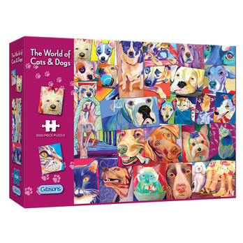 Gibsons The World of Cats & Dogs palapeli 1000 palaa