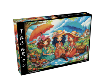 JaCaRou Three Picnic Friends palapeli 1000 palaa