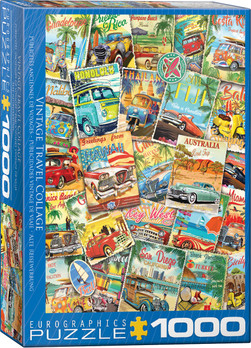 Eurographics Vintage Travel Collage palapeli 1000 palaa