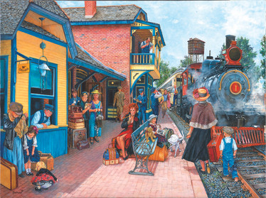 SunsOut, Susan Brabeau, Waiting at the Station palapeli 1000 palaa