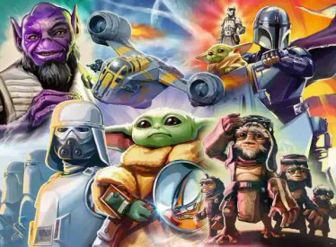  Ravensburger Star Wars Mandalorian and Grogu palapeli 500 palaa
