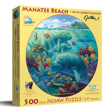 SunsOut  Manatee Beach palapeli 500 XXL palaa