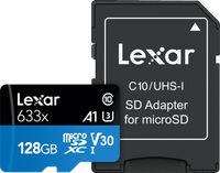 Lexar  microSDXC 633x UHS-I/A1/U3/10 R95/W45MB (V30) 128GB