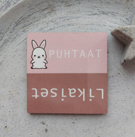 Puhtaat/Likaiset -magneetti (pupu)