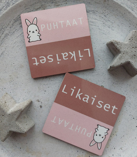 Puhtaat/Likaiset -magneetti (pupu)