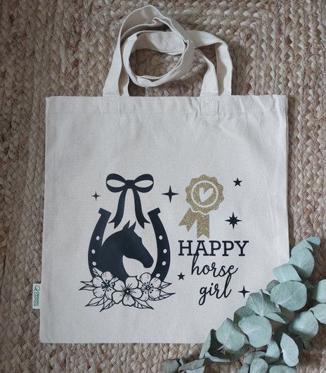 Happy horse girl -kangaskassi