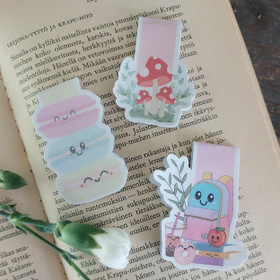 Kirjanmerkki magneetilla, erilaisia (PikkuMari Tmi)