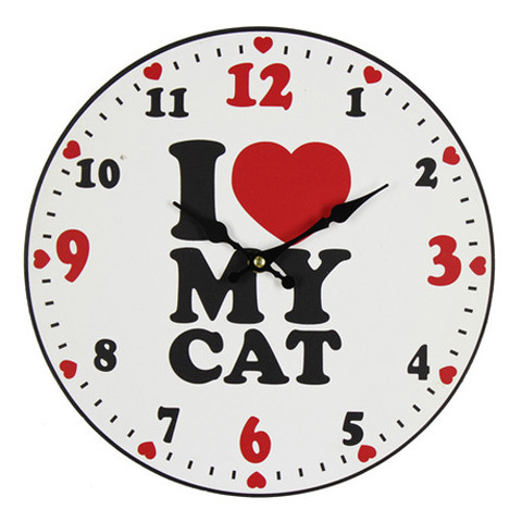  Seinäkello - I Love My Cat*