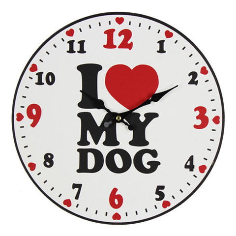 Seinäkello - I Love My Dog