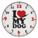 Seinäkello - I Love My Dog