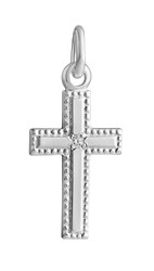 Top Gold hopeinen ristiriipus timantilla