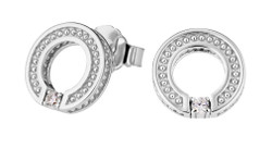 Lumoava Aina korvakorut kirkkaalla kivellä