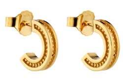 Lumoava Aina korvakorut, keltakullattua hopeaa