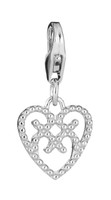 Lumoava Helmi sydän -charm, hopea