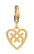 Lumoava Helmi sydän -charm, keltakullattu hopea