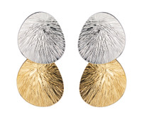 Lumoava Lily -korvakorut, hopeaa/keltakullattua hopeaa