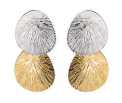 Lumoava Lily -korvakorut, hopeaa/keltakullattua hopeaa