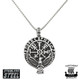 Northern Viking Jewelry® Vegvisir Raven -kaulakoru