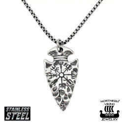 Northern Viking Jewelry® Gungnir With Vegvisir -kaulakoru 