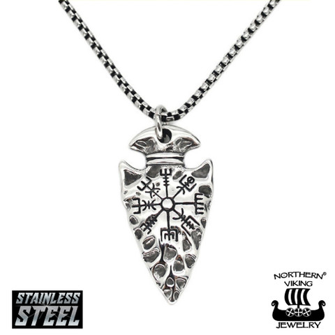 Northern Viking Jewelry® Gungnir With Vegvisir -kaulakoru 