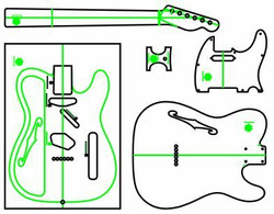 Kitaraverstaan ST-sarjan Telecaster-tyylisen kitaran sabluunasarja