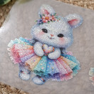 Värillinen silityskuva SPARKLE: Rainbow Tutu Bunny, pieni