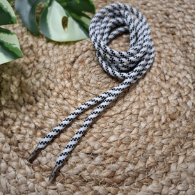 Hupparin nyöri 130 cm, Valkoinen/musta