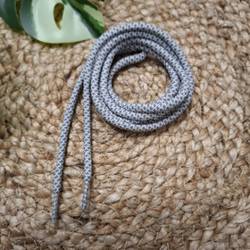 Hupparin nyöri 130 cm, Harmaa/musta