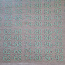 Silitettävä kokomerkki, TUPLAKOOT, Sweet mint, 5 kpl