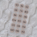 Silitettävä kokomerkki, PYÖREÄ, latte, 5 kpl