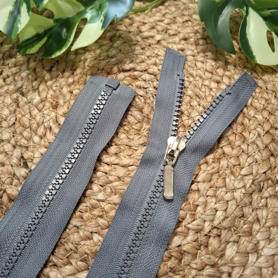 Avovetoketju muovihammastus 90 cm, Siniharmaa