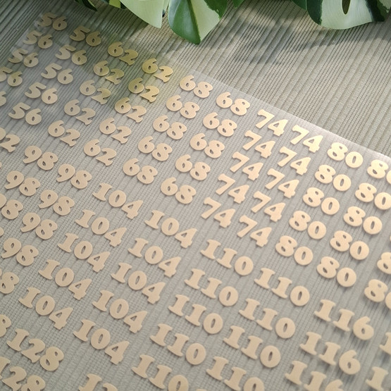 Silitettävä kokomerkki, Vegas Gold 5 kpl