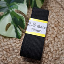 Kuminauha 30 mm, Musta, 2,5 m / pkt