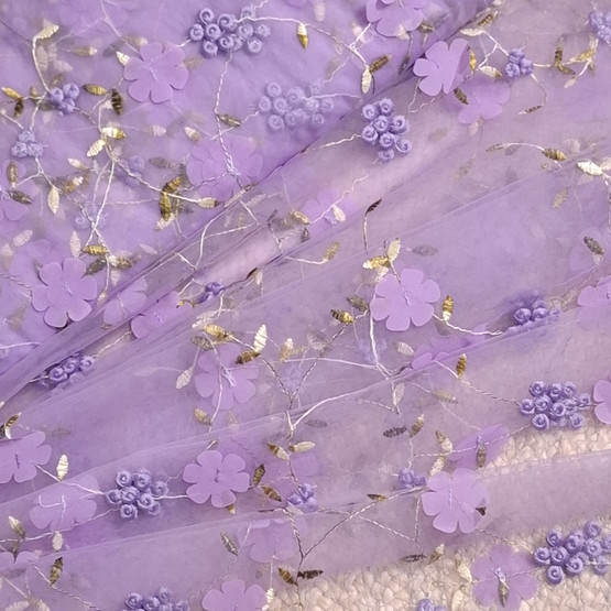 Brodeerattu 3D Kukkatylli, Laventeli