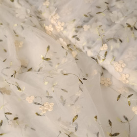 Brodeerattu 3D Kukkatylli, Vanilja