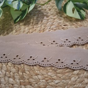 Puuvillabrodyyri 40 mm, Beige