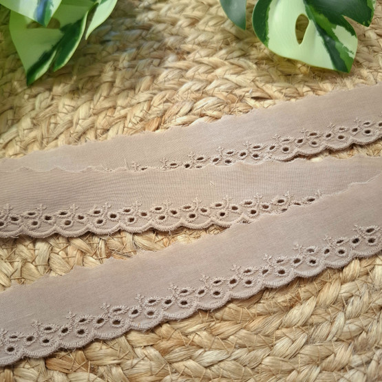 Puuvillabrodyyri 30 mm, Beige