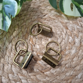 Wristlet avaimenperäaihio 25 mm, Vintage Brass