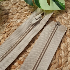 YKK Avovetoketju spiraalihammastus 45 cm, Vaalea Beige