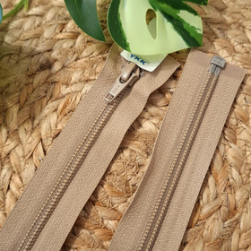 YKK Avovetoketju spiraalihammastus 45 cm, Beige