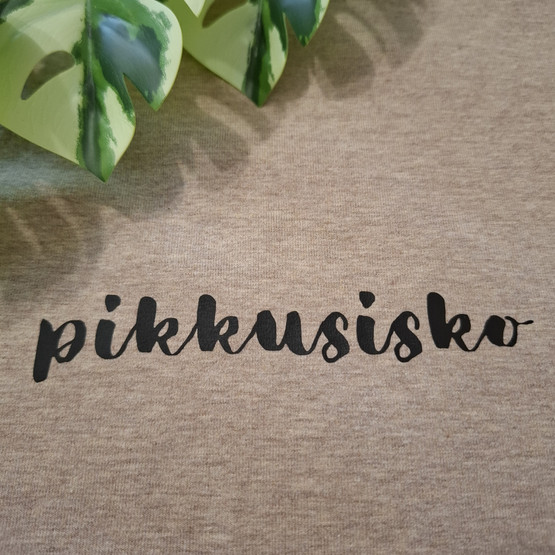 Silitettävä teksti, PIKKUSISKO, MUSTA, eri kokoja