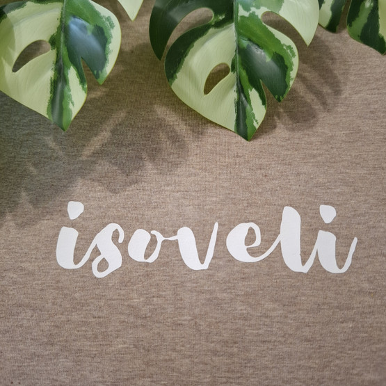 Silitettävä teksti, ISOVELI, VALKOINEN, eri kokoja